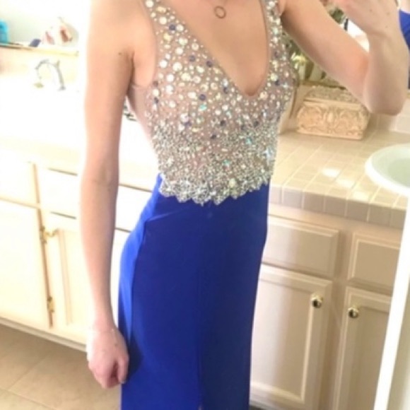 PROM Blondie Nites by Stacy Sklar Jewel Top Gown - Picture 7 of 7